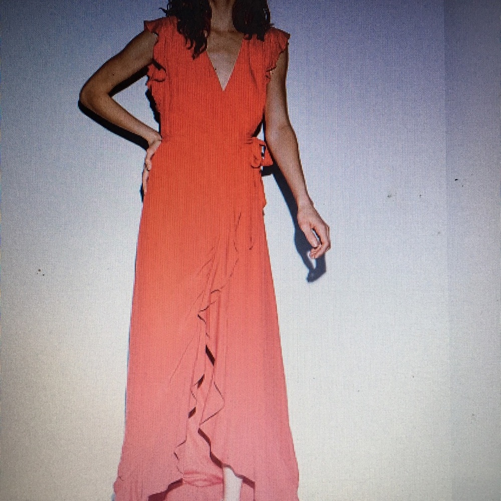 XXS Express coral wrap dress